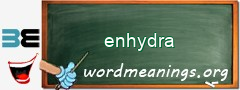 WordMeaning blackboard for enhydra